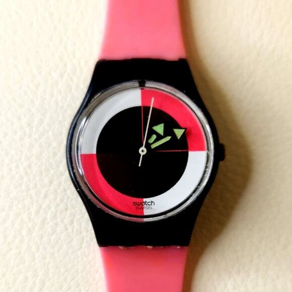 Swatch watch NEO QUAD LB109 1985 Standard Ladies with new strap box and battery - Picture 1 of 10